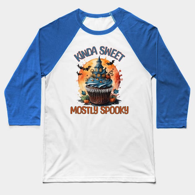 Kinda Sweet Mostly Spooky Baseball T-Shirt by Luxinda